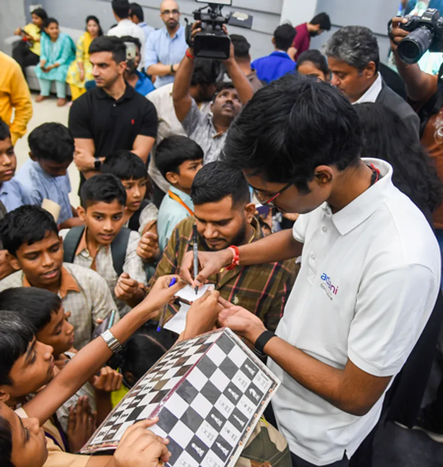 Mumbai: R Praggnanandhaa at Dharavi Chess Championship
