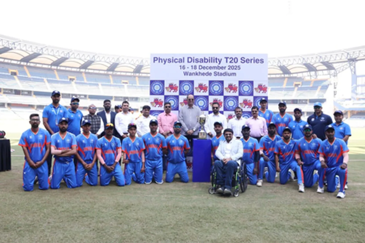 India B outclass India A by 83 runs in the opening match of Physical Disability T20 Series at the Wankhede Stadium in Mumbai on Tuesday. Photo credit: Physical Disability Cricket Association of India