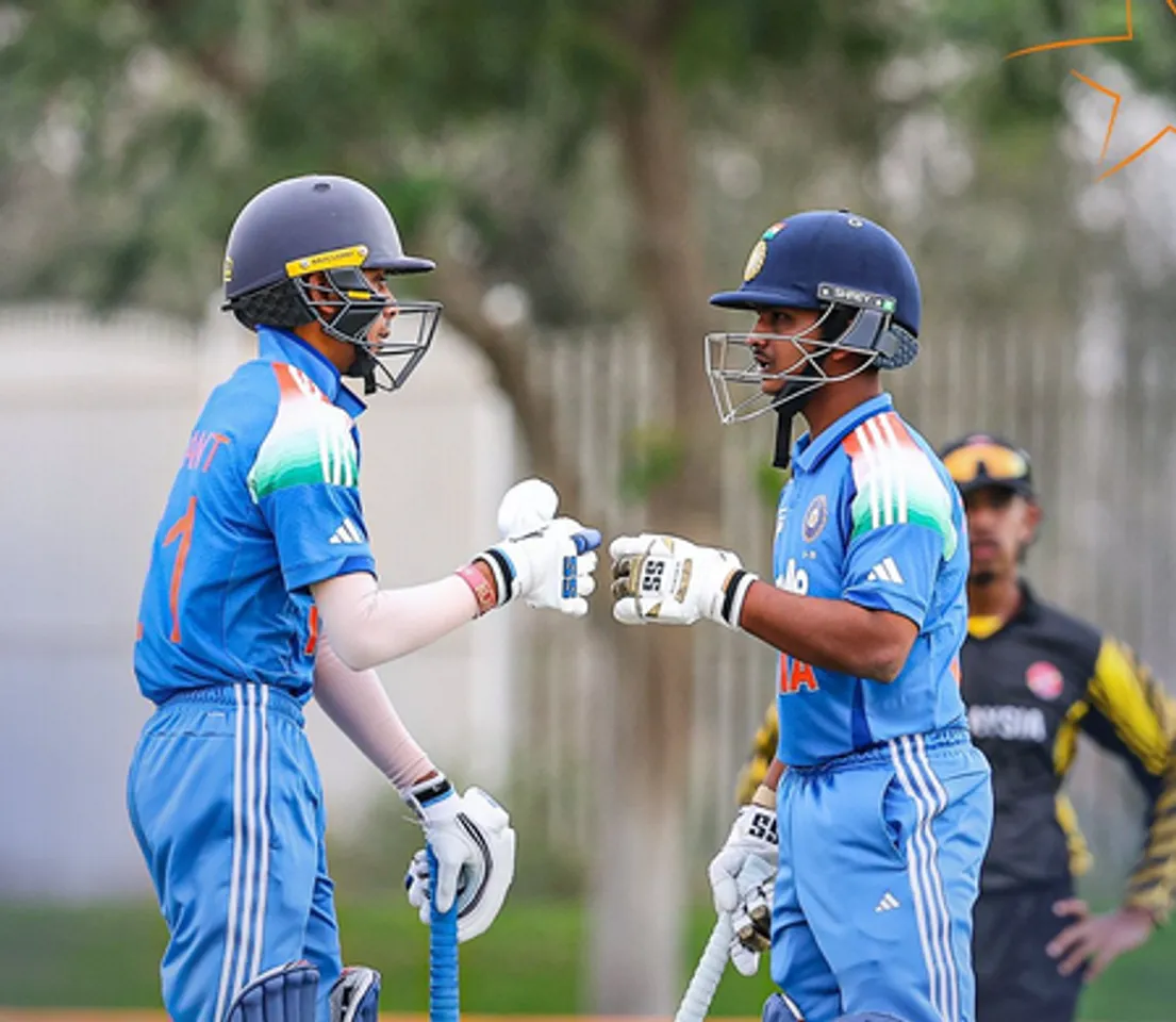 Abhigyan Kundu's unbeaten 209 guides India to a massive win over Malaysia in a Group A match of the Under-19 Asia Cup in Dubai on Tuesday. Photo credit: BCCI