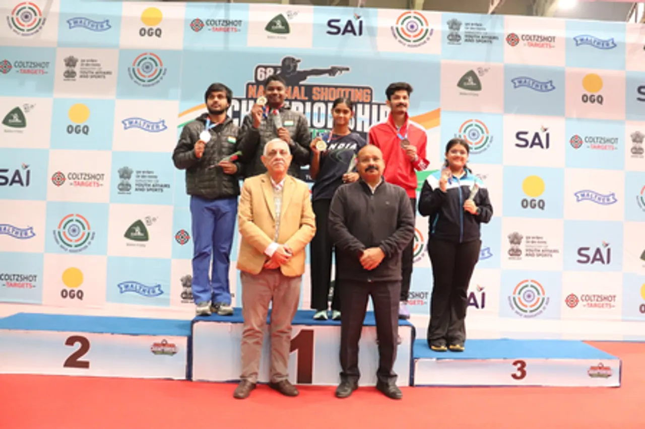 National Shooting C'ship: Army’s Lakshita Bishnoi and Sharvan Kumar clinch senior mixed team gold (Credit: NRAI)