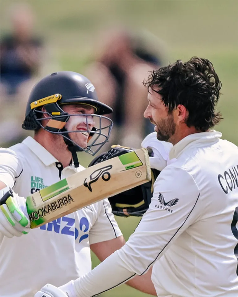 3rd Test: Conway, Latham set 462-run target for West Indies on Day 4 (Credit: X/Blackcaps)