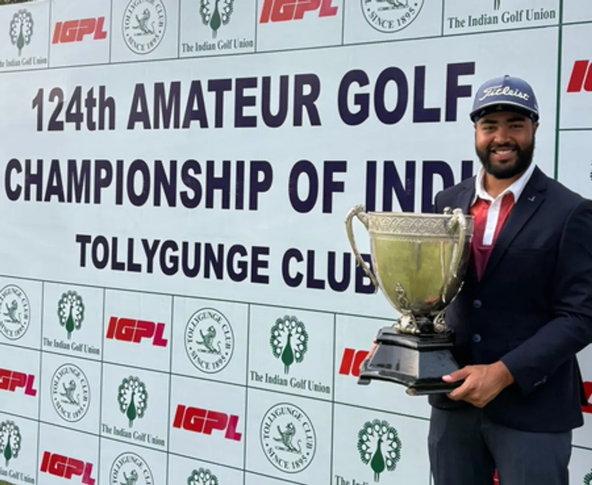 Noida golfer Sukhman Singh wins IGU 124th Amateur Championship of India organised by the Indian Golf Union (IGU) and held at the Tollygunge Club in Kolkata on Sunday. Photo credit: IGU
