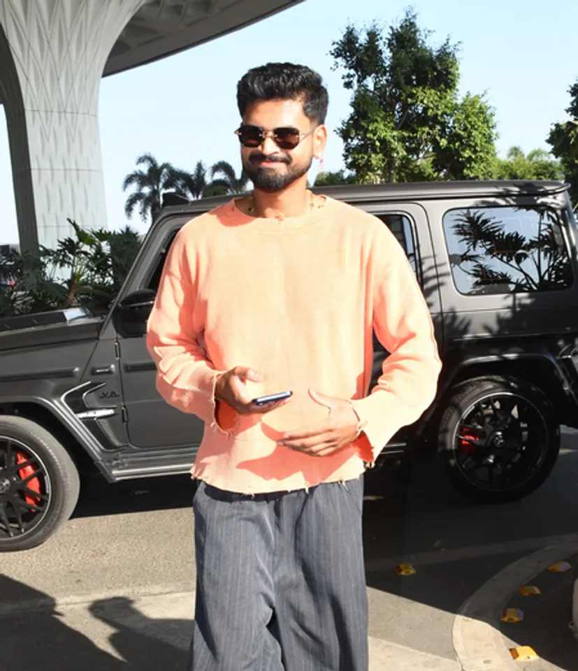 Mumbai: Shreyas Iyer Spotted at Airport