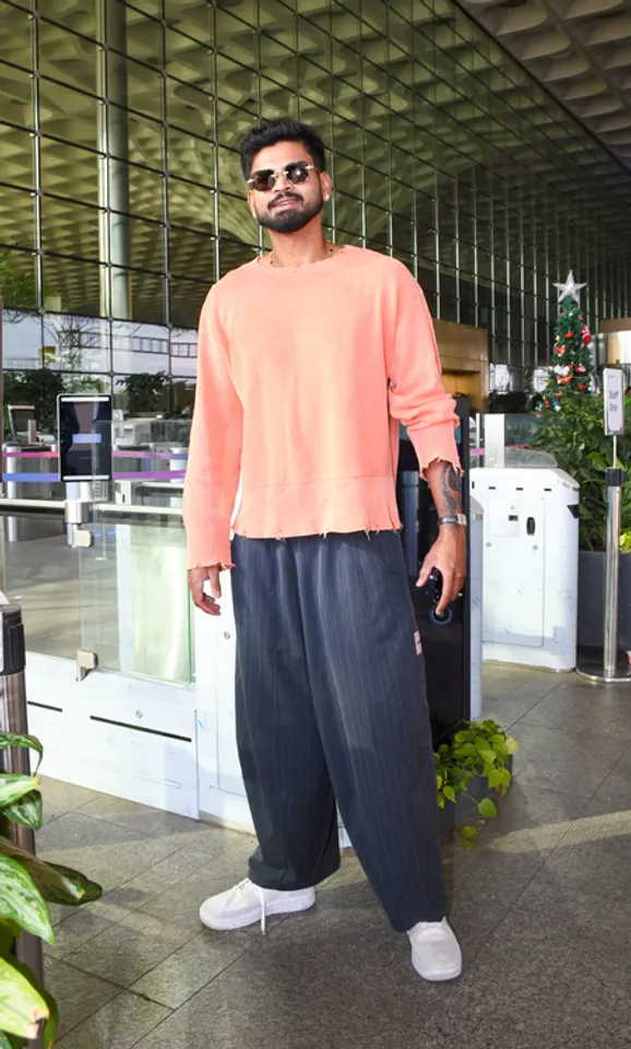 Mumbai: Shreyas Iyer Spotted at Airport