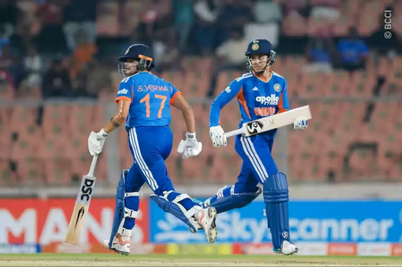 Smriti Mandhana makes 80, Shafali Verma hits 79 as India Women smash 221/2 against Sri Lanka Women in the fourth T20I of five-match series at the Greenfield International Stadium in Thiruvananthapuram on Sunday. Photo credit: BCCI