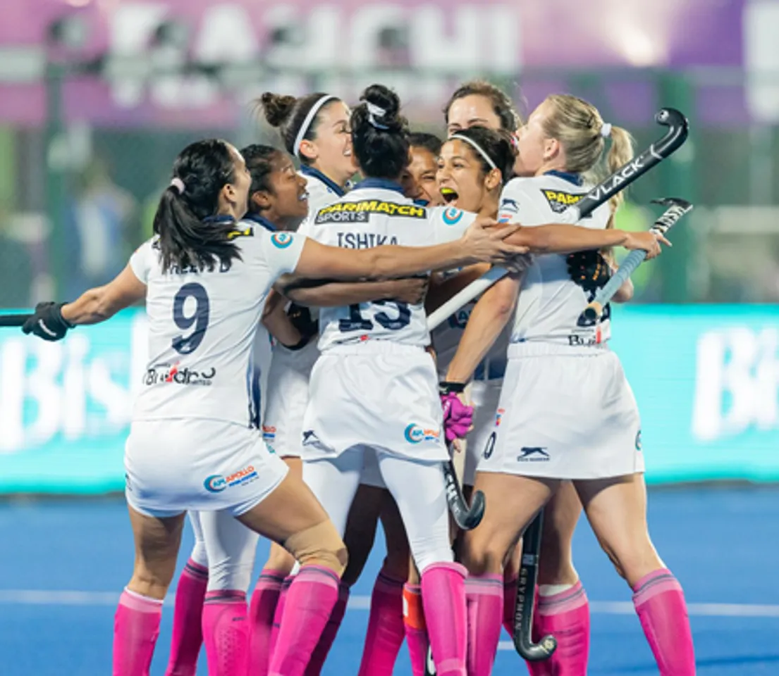 SG Pipers beat Ranchi Royals 2-0 in the opening clash of the Women's Hockey India League (HIL) 2025-26 Season at the Marang Gomke Jaipal Singh Munda Astro Turf Stadium in Ranchi on Sunday. Photo credit: Hockey India