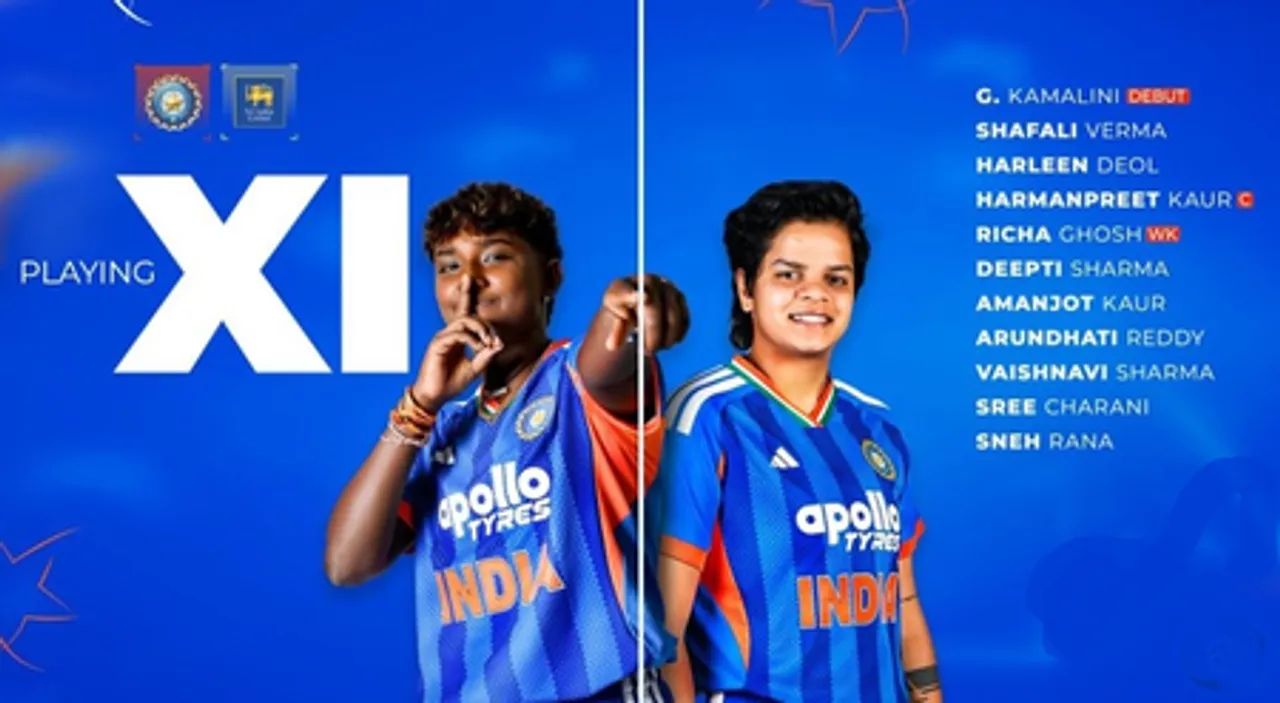 India's G. Kamalini makes debut as Sri Lanka elect to bowl in the fifth and final T20I in Thiruvananthapuram on Tuesday. Photo credit: BCCI/X