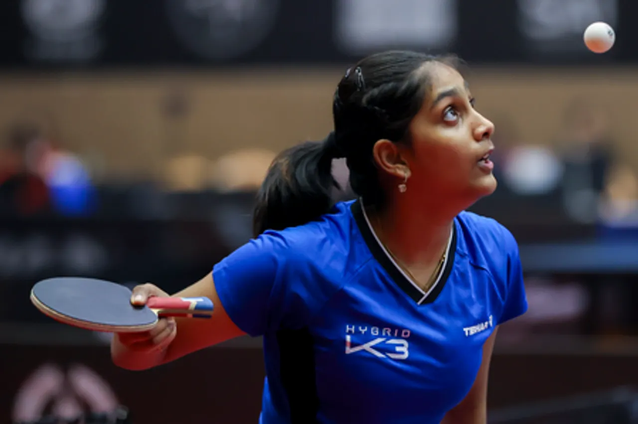 Vatsal Duklan and Hansini Mathan upset top seeds to reach quarterfinals of the boys' U-17 and girls' U-17 sections of the WTT Youth Contenders 2026 at the SAMA Indoor Stadium in Vadodara on Friday. Photo credit: WTT