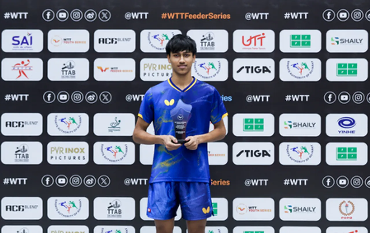 Priyanuj Bhattacharya, Miku Matsushima emerge U-19 champions in the WTT Youth Contender 2026at the SAMA Indoor Sports Complex in Vadodara on Monday. Photo credit: WTT