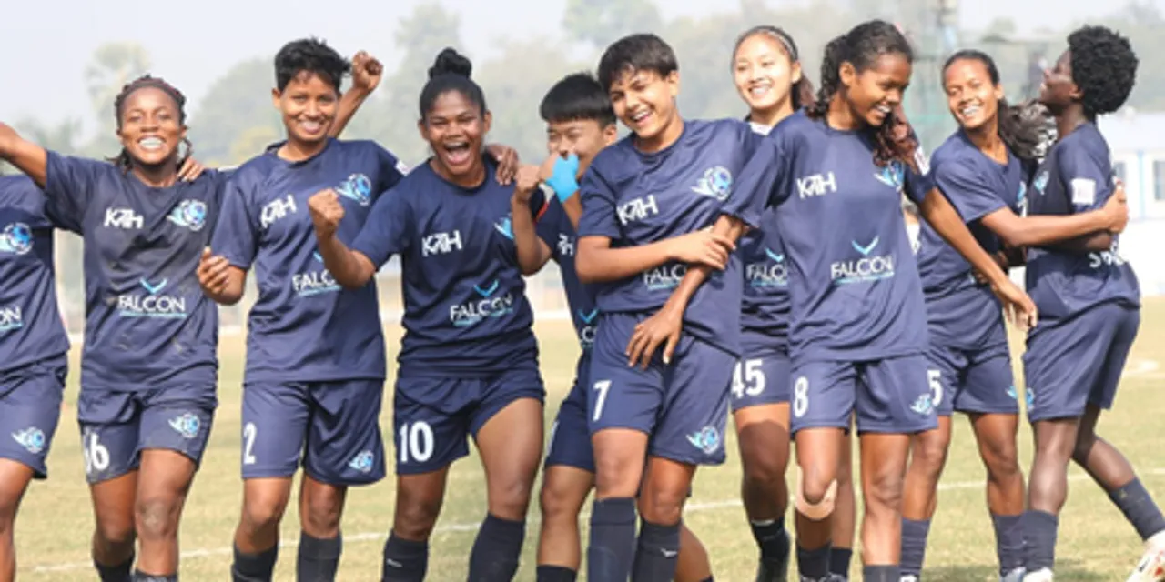 Nita FC down battling Sribhumi 3-2 in an exciting finish at the Kalyani Stadium in Kalyani, West Bengal, on Friday. Photo credit: IWL
