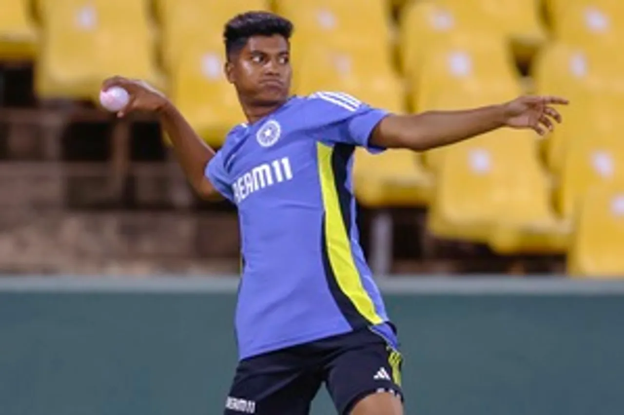 Pooja Vastrakar out for two weeks with hamstring injury, informs RCB coach Malolan Rangarajan after their opening match against Mumbai Indians in the Women's Premier League in Navi Mumbai on Friday night. Photo credit: IANS