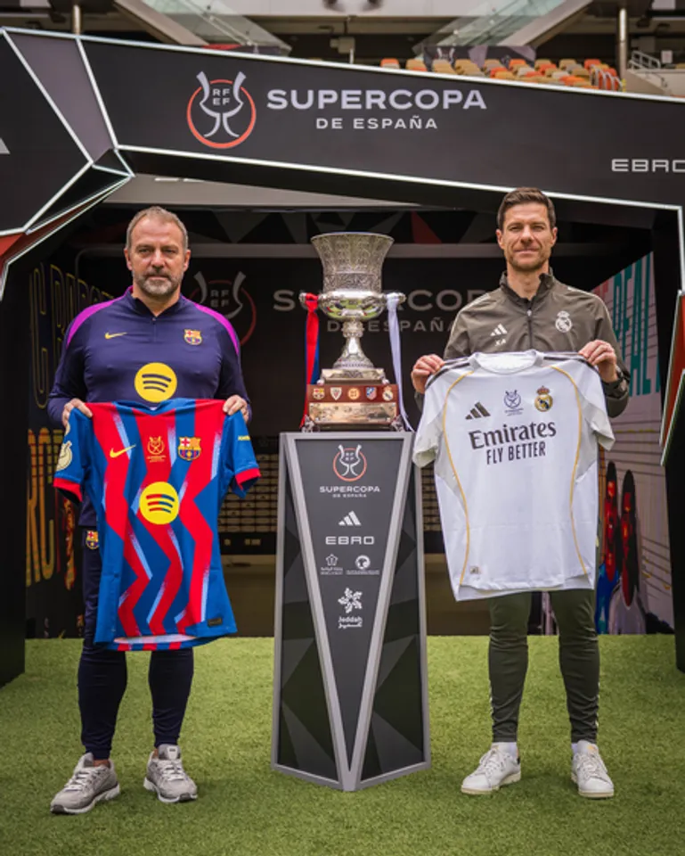 FC Barcelona and Real Madrid face up once again in Spanish Super Cup final, with Kylian Mbappe in doubt ahead of the summit clash in Jeddah, Saudi Arabia. Photo credit: FC Barcelona/X