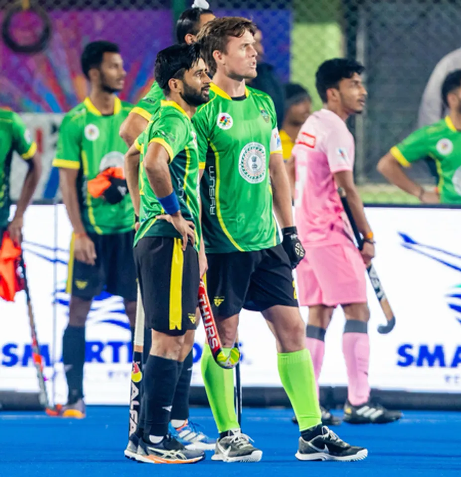 Ranchi Royals cap off home leg with third win on the trot, beating JSW Soorma Hockey Club in the Men’s Hockey India League (HIL) at the Marang Gomke Jagpal Singh Astro Turf Hockey Stadium in Ranchi on Friday. Photo credit: Hockey India