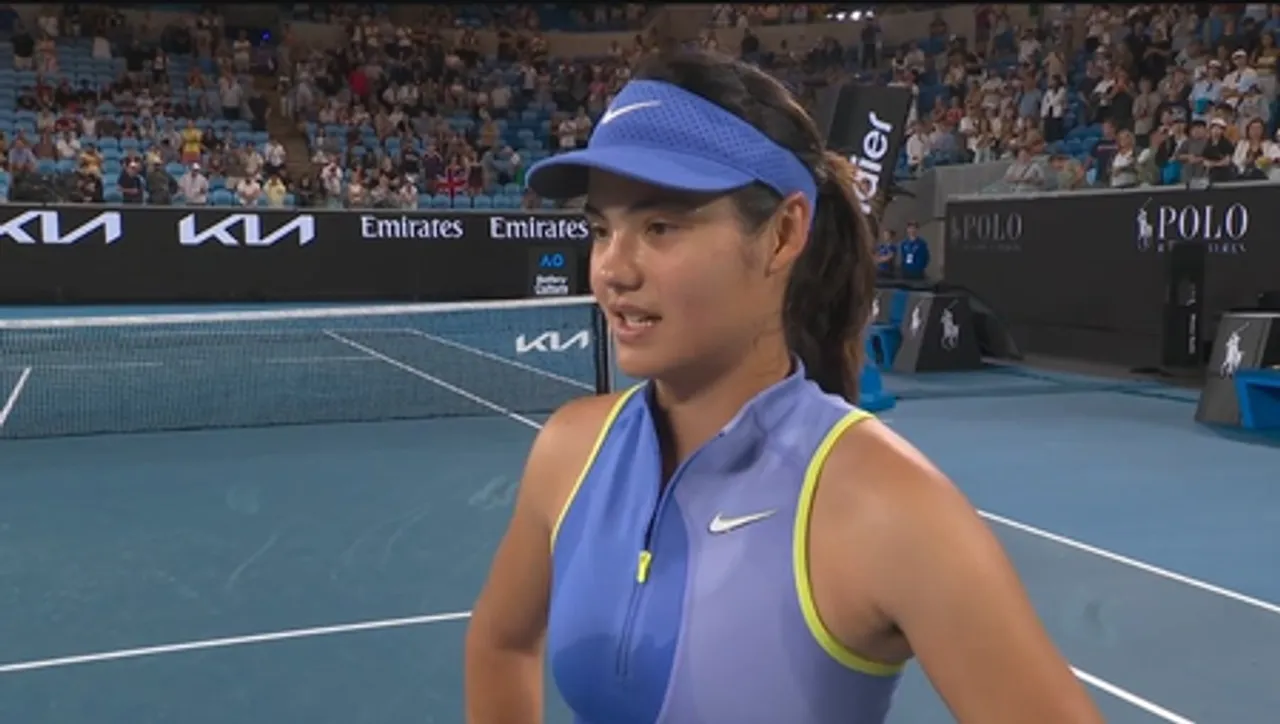 Emma Raducanu dispatches Thailand’s Sawangkaew in first round of women's singles at the Australian Open in Melbourne on Sunday. Photo credit: Australian Open/X