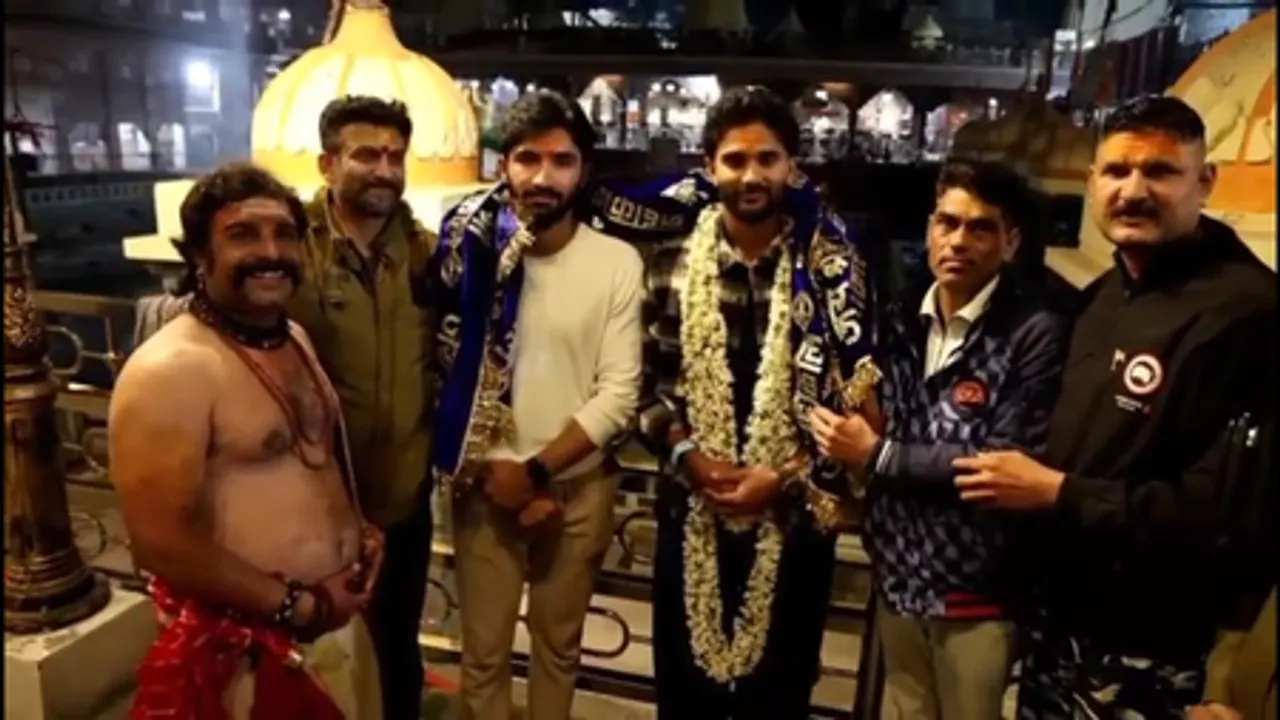 Nitish Reddy attends Bhasma Aarti at Shri Mahakaleshwar Jyotirlinga Temple