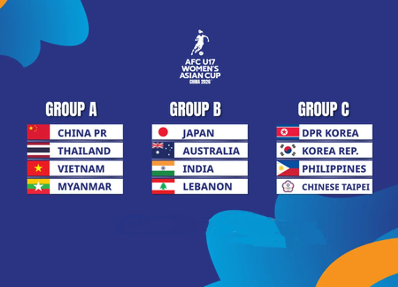 India drawn with Japan, Australia, Lebanon in Group B in AFC U17 Women’s Asian Cup 2026, in the final draw conducted in Kuala Lumpur on Thursday. Photo credit: AFC
