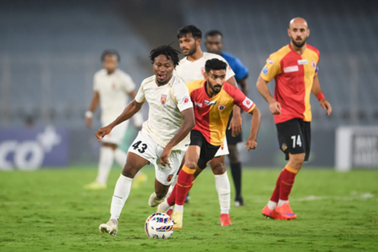 East Bengal ride Youssef Ezzejjari's brace to defeat SC Delhi in their second match of the Indian Super League (ISL) 2025-26 at the Vivekananda Yuba Bharati Krirangan (VYBK) in Kolkata, on Saturday.  Photo credit: AIDD