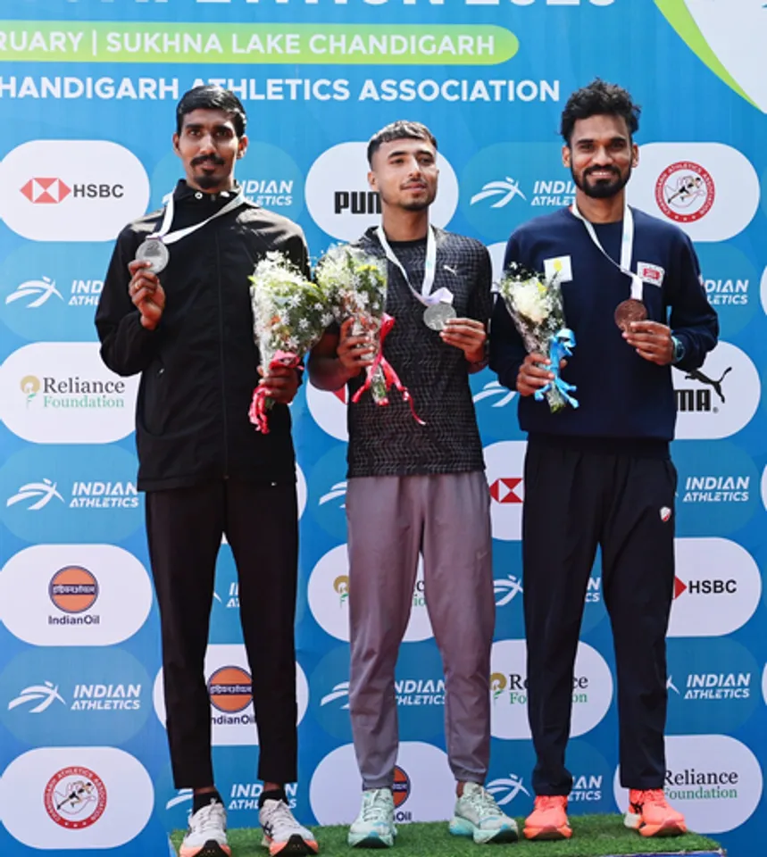 Punjab’s Sahil upsets fancied race walkers to clinch gold in men’s 21km; Haryana's Ravina bags women's title (Credit: AFI)