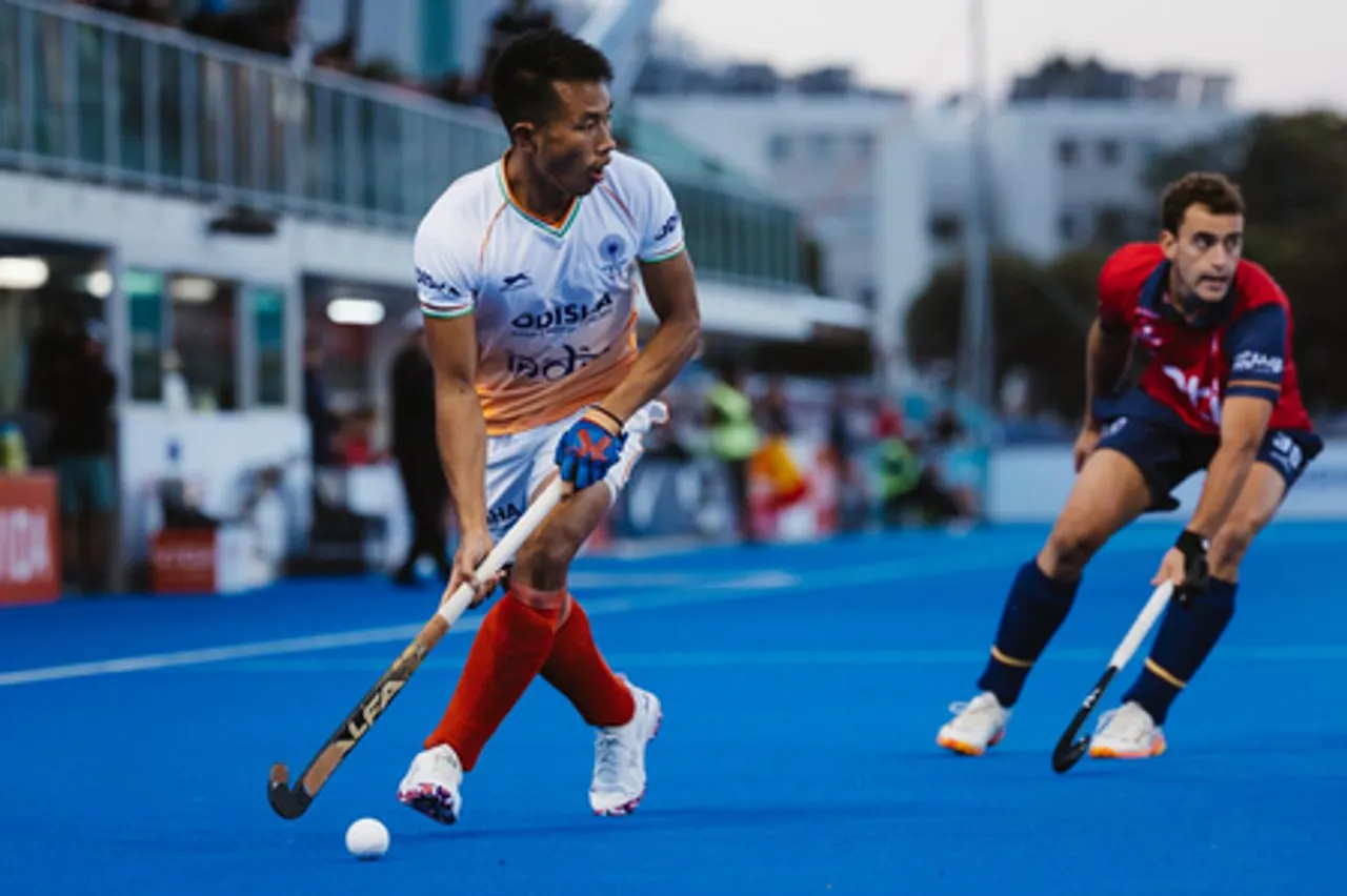 India go down 3-4 in shootout after 1-1 draw against Spain in the FIH Men's Pro League clash in Hobart, Australia, on Tuesday. Photo credit: Hockey India