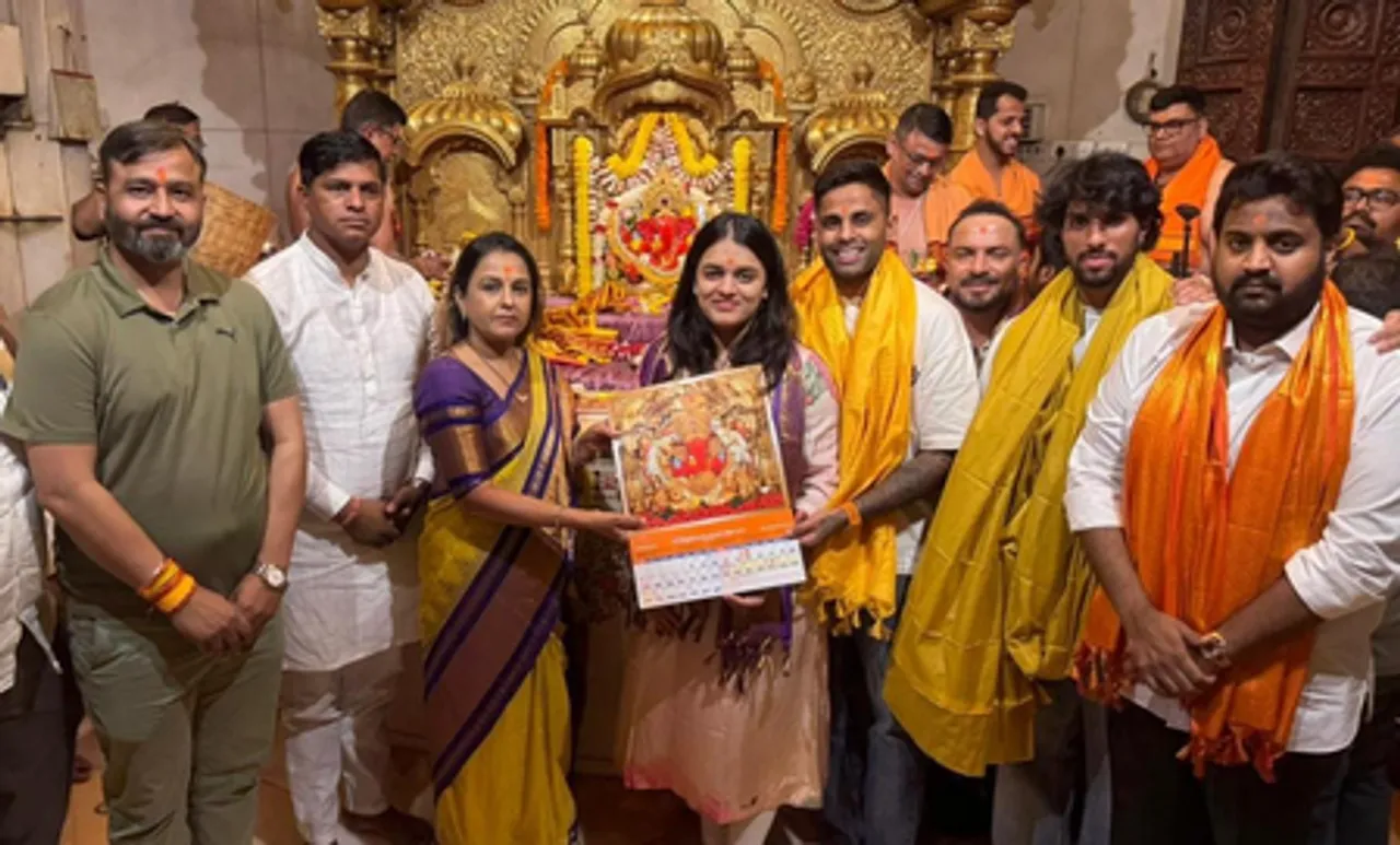 T20 WC: Captain Suryakumar Yadav, Tilak Varma visit Siddhivinayak Temple ahead of SF