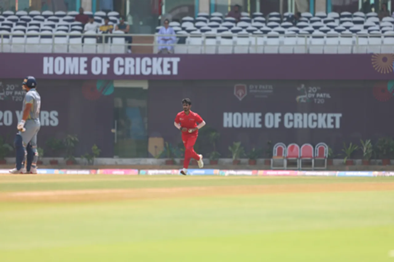 Ajay Mandal’s all-round show leads Canara Bank into final against Mumbai Customs in the 20th DY Patil T20 Cup at the DY Patil Stadium in Navi Mumbai on Friday. Photo credit: