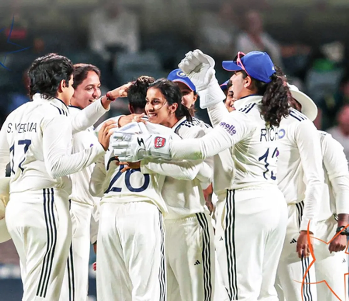 Ellyse Perry and Annabel Sutherland take Australia to 96/3, trail India by 102 runs at stumps in the Pink-ball Test: at the WACA Ground in Perth on Friday. Photo credit: cricket.com.au