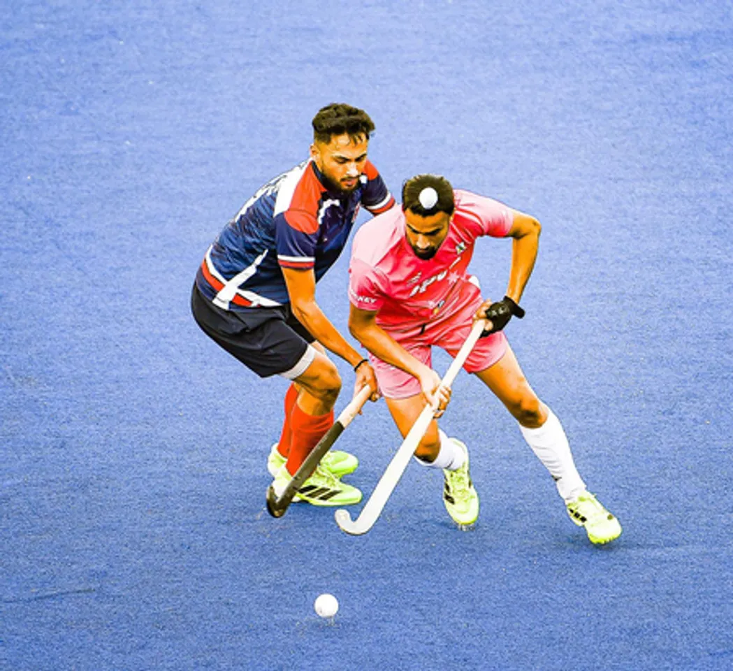 Bharat Petroleum Corporation Limited (BPCL remain undefeated, win second game in the 41st PSPB Inter-Unit Hockey Tournament at the Major Dhyanchand Hockey Stadium in Pune on Friday. Photo credit: PSPB