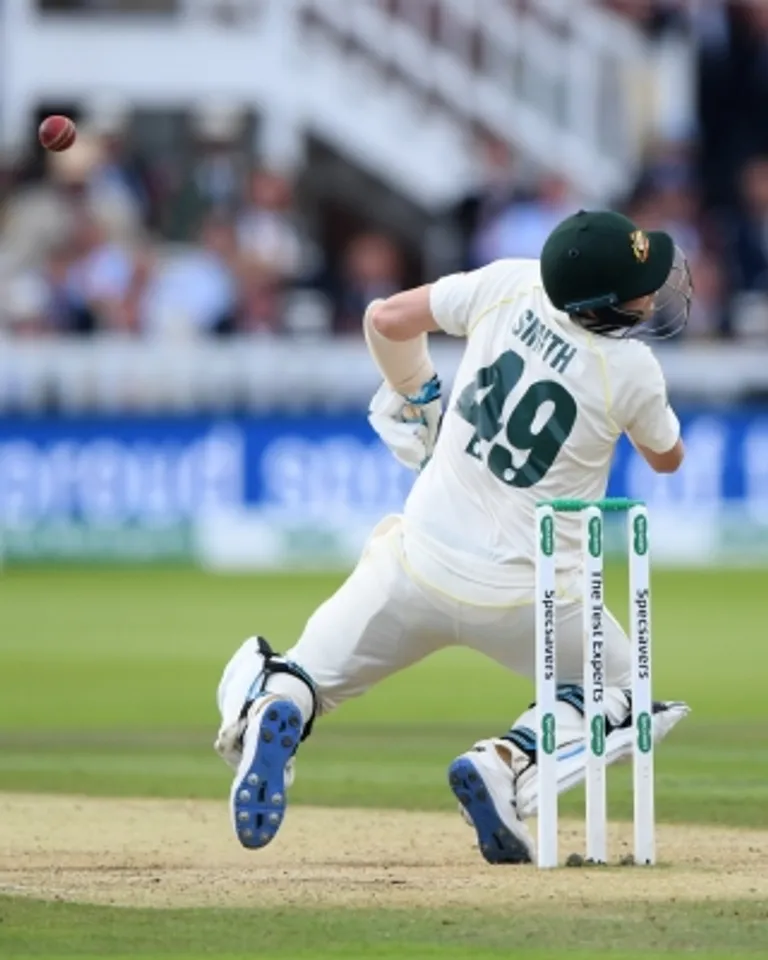 Aug 2019,London,Ashes: Hit by Archer bouncer, Smith retires hurt,Hit by Archer bouncer, Smith retires hurt,
