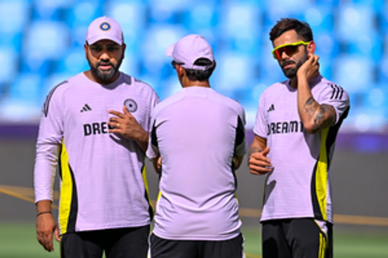 Dubai: Team India’s practice session ahead of the ICC Champions Trophy final
