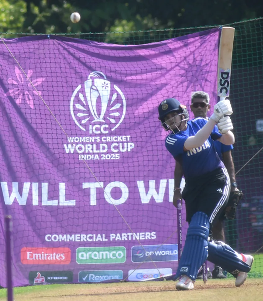 Navi Mumbai: Team India and Australia Players at Practice Session Ahead of the Semi-final
