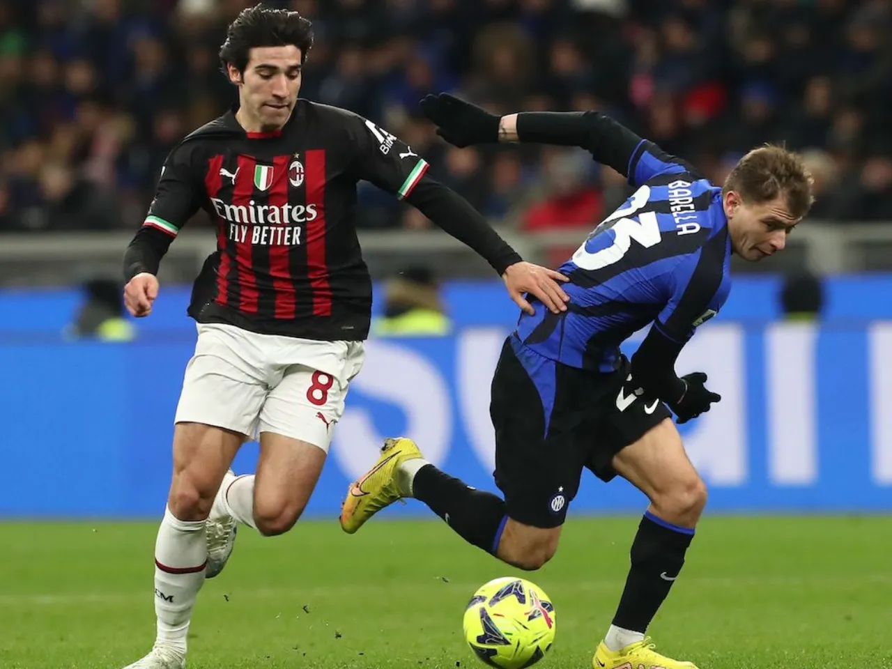 Sandro Tonali and Nicolo Barella