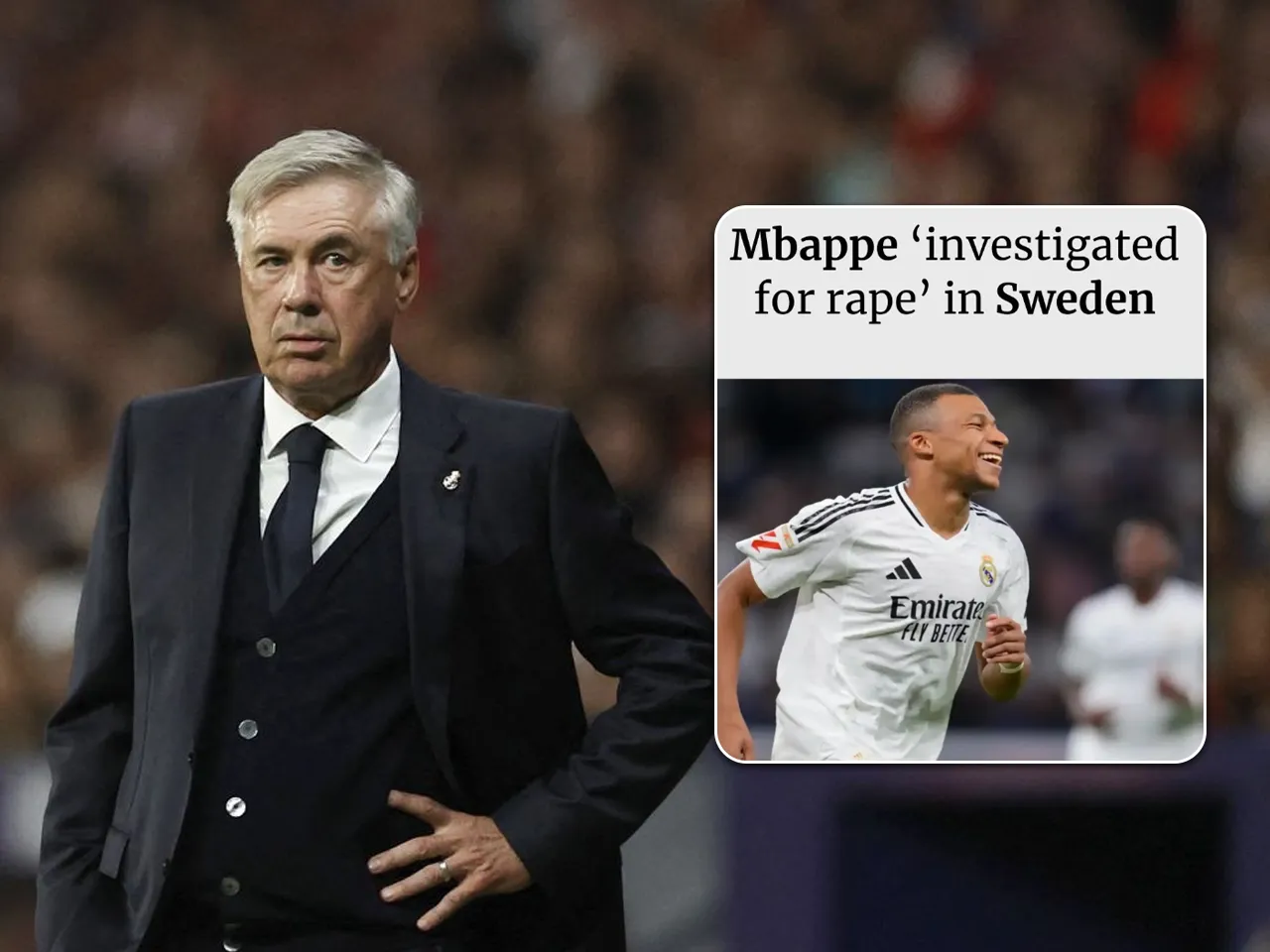 Carlo Ancelotti on rape allegations against Mbappe