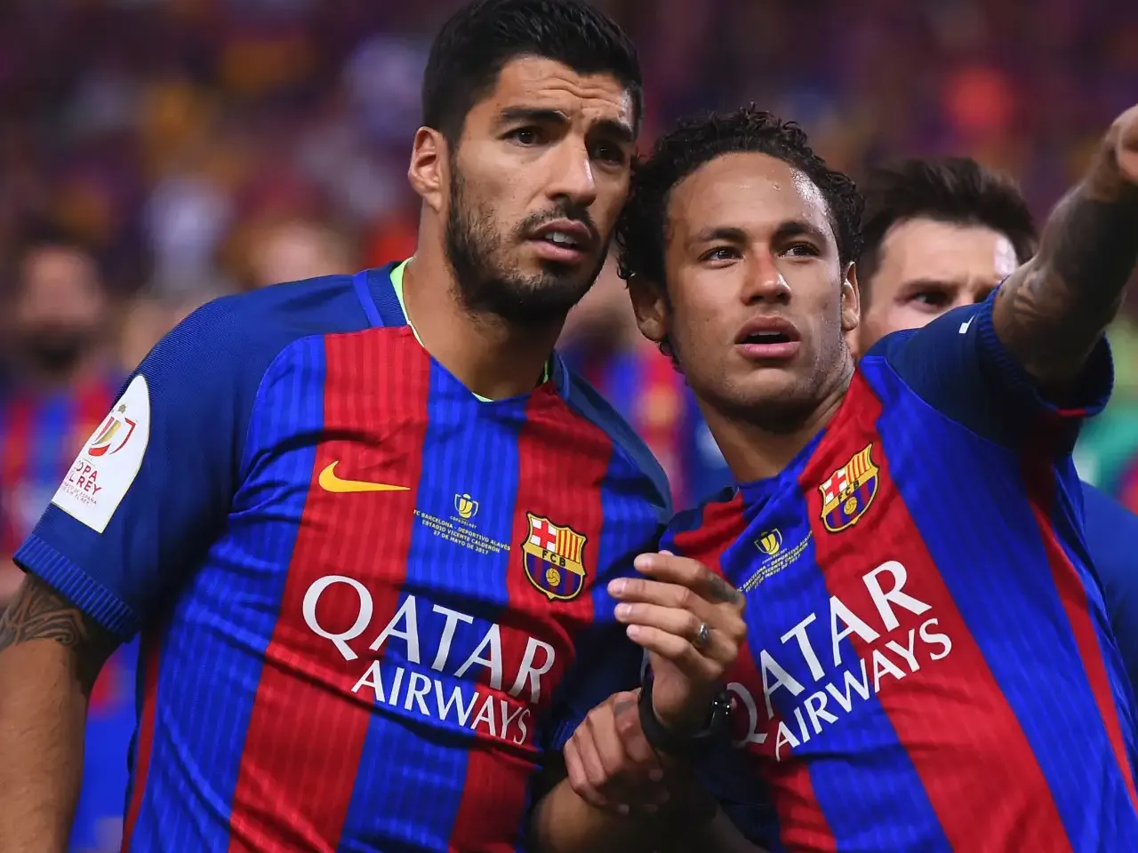 Luis Suarez and Neymar