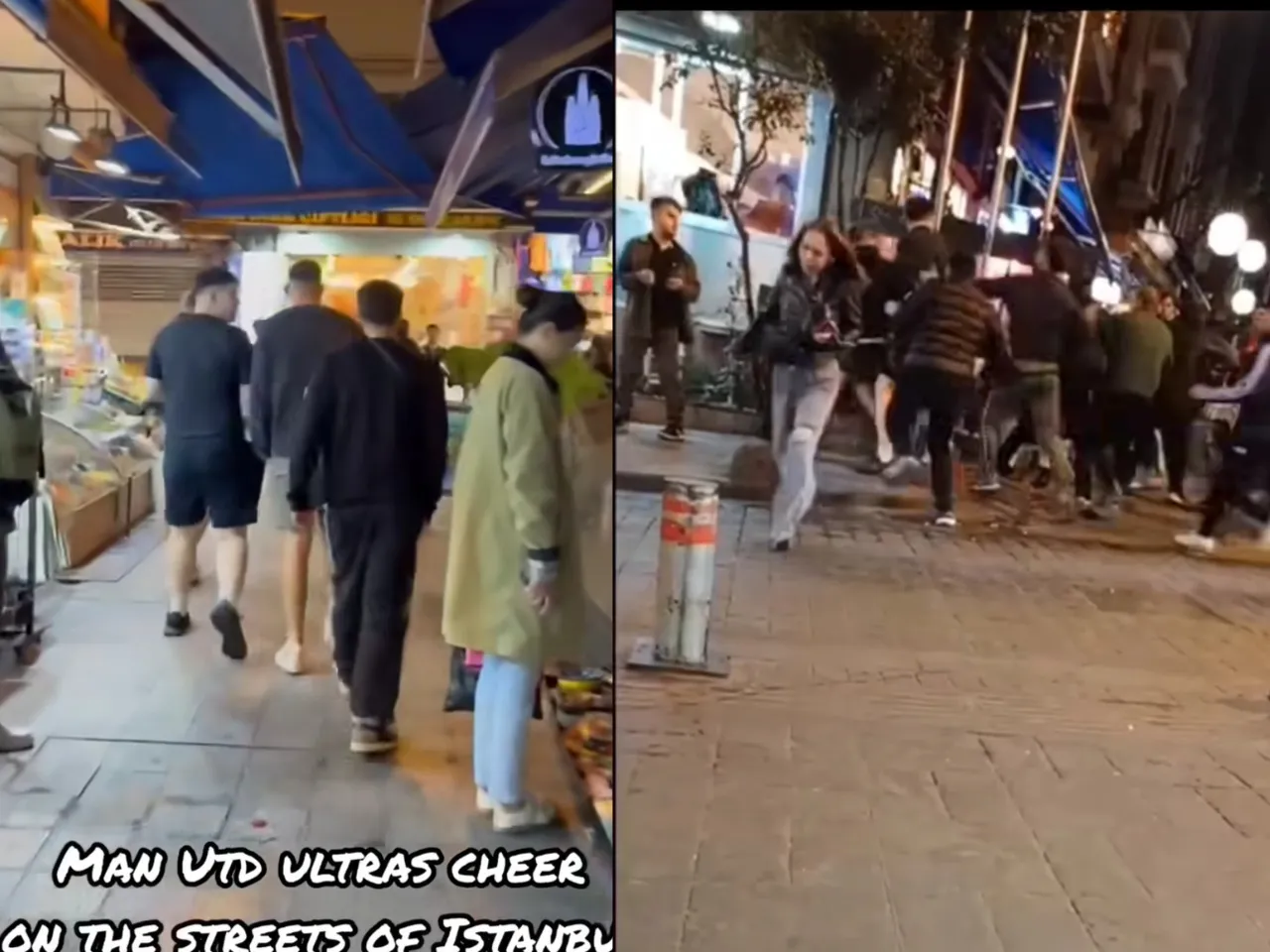 Manchester United fans attacked