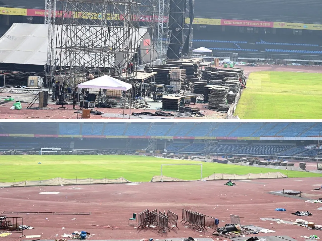 WATCH: Athletes disappointed with mess in Delhi's JLN stadium after Diljit Dosanjh's concert