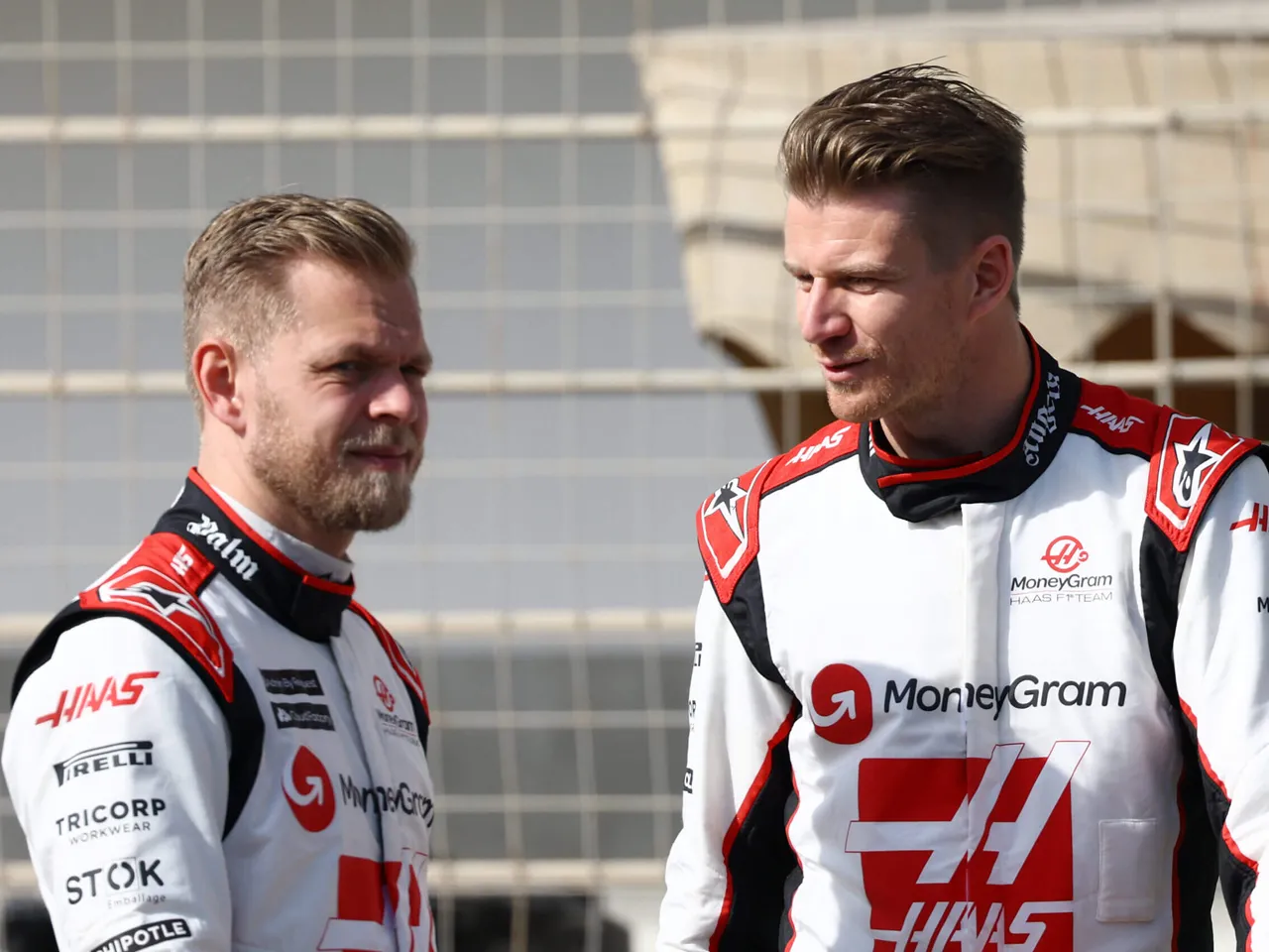 Kevin Magnussen with Nico Hulkenberg 