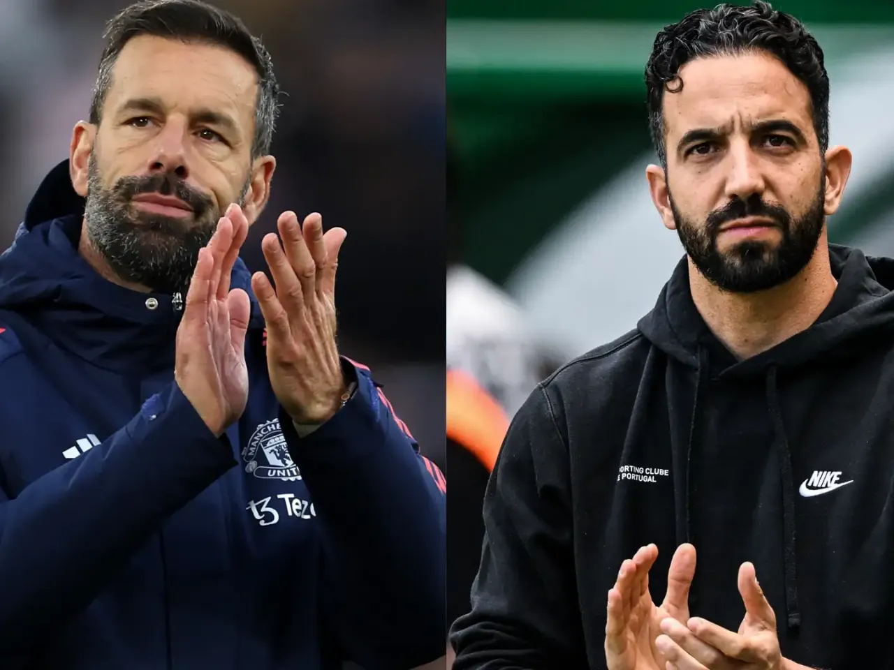 Ruud van Nistelrooy and Ruben Amorim