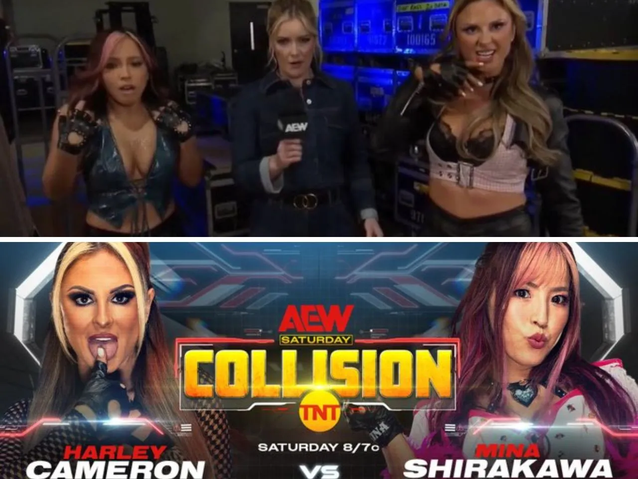 WATCH: 'You and me, t*t for t*t' - Harley Cameron challenges Mina Shirakawa for a match on AEW Dynamite