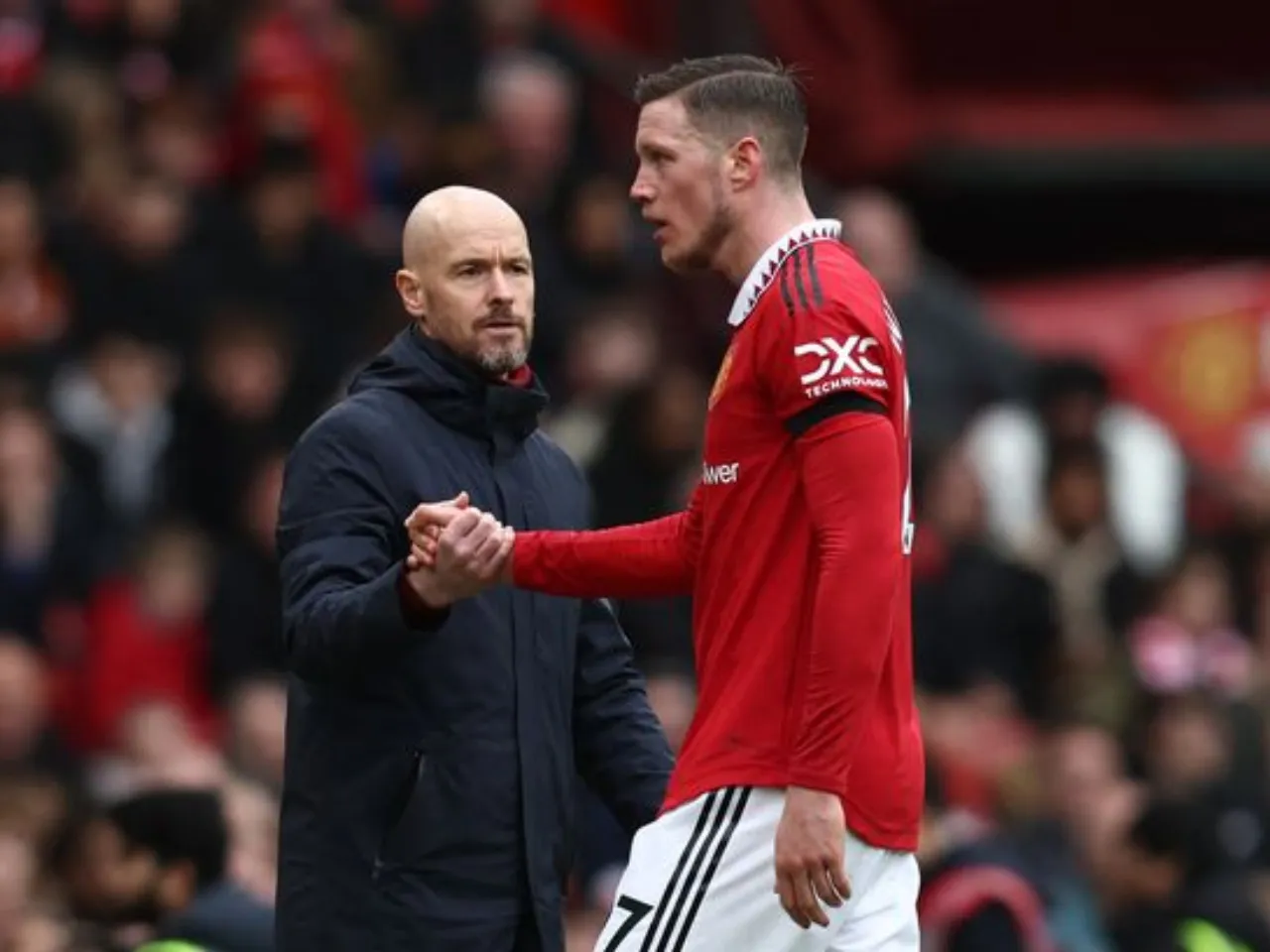 Wout Weghorst and Erik ten Hag