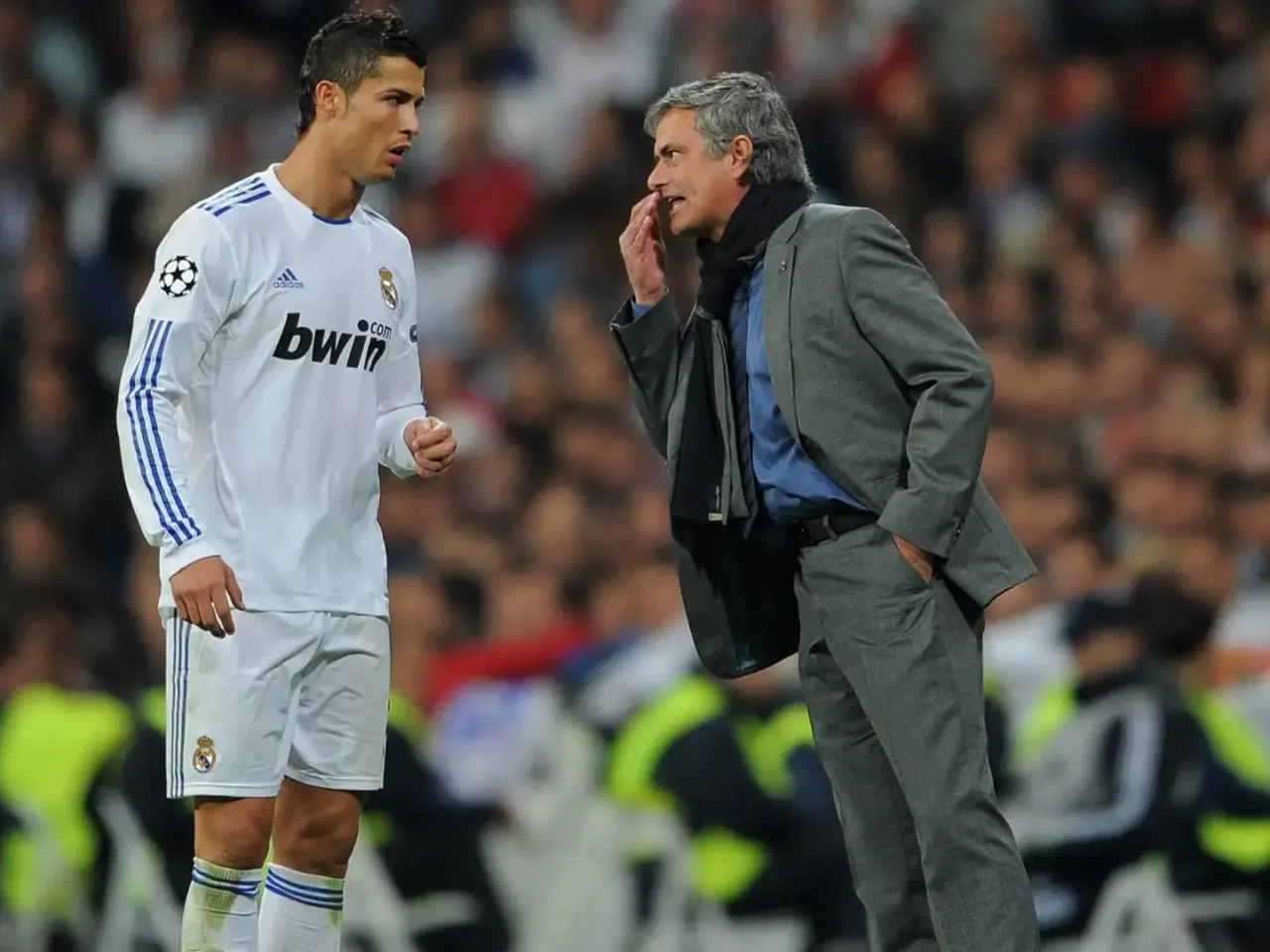 Cristiano Ronaldo and Jose Mourinho