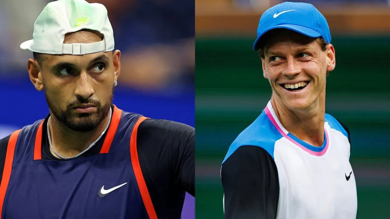 Tennis stars Nick Kyrgios and Jannik Sinner (Source - X)