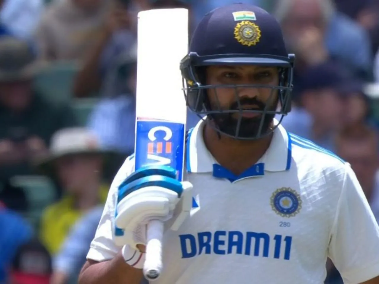 Rohit Sharma dismissed by Pat Cummins