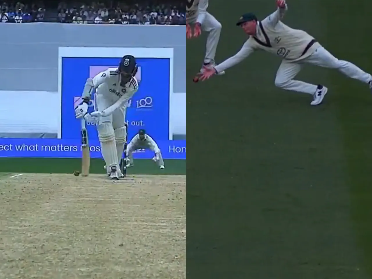 Washington Sundar nearly loses his wicket to Mitchell Starc