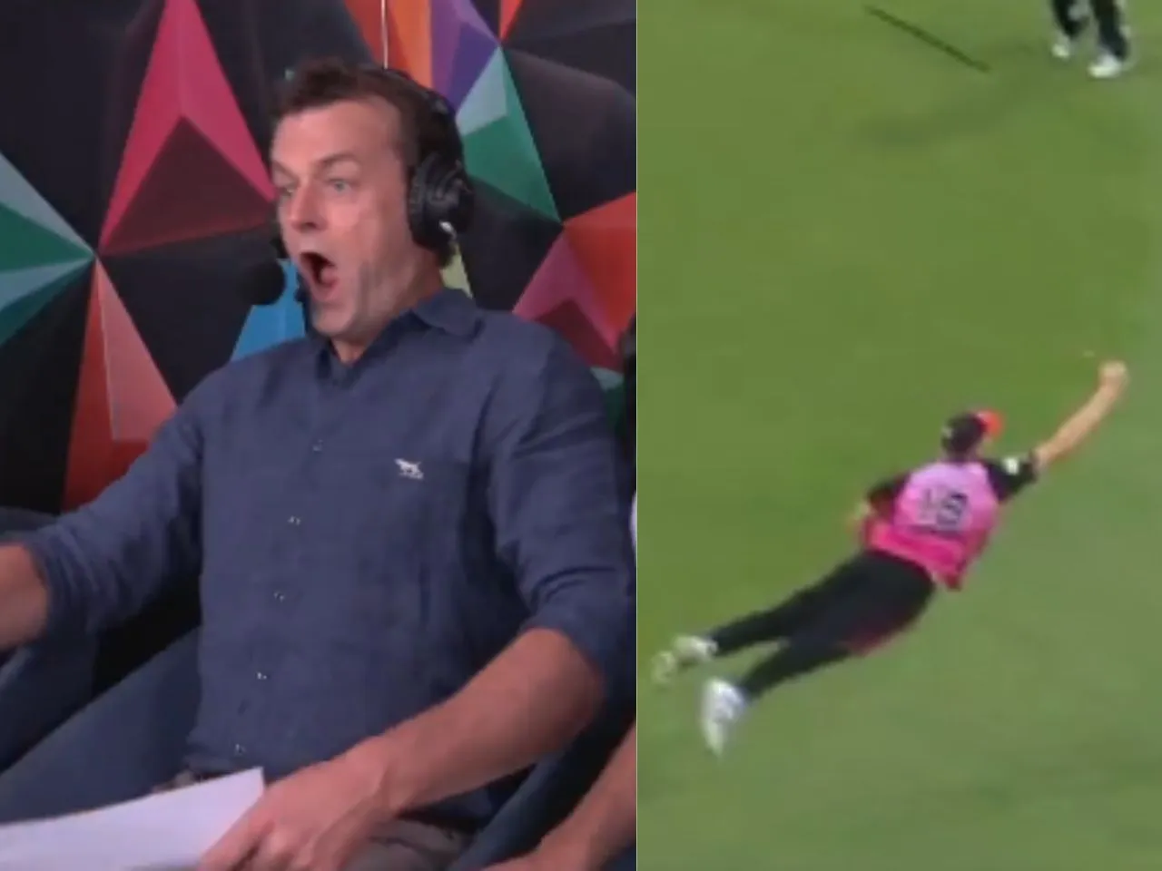 Adam Gilchrist left stunned after Jack Edwards taking stunning catch during BBL 20254 game against Hobart Hurricanes