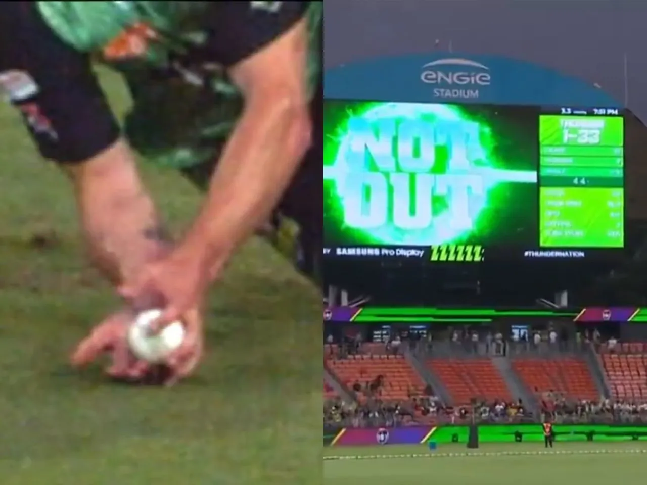 Matthew Gilkes survives after controversial not out call goes in his favour during BBL 2024 match