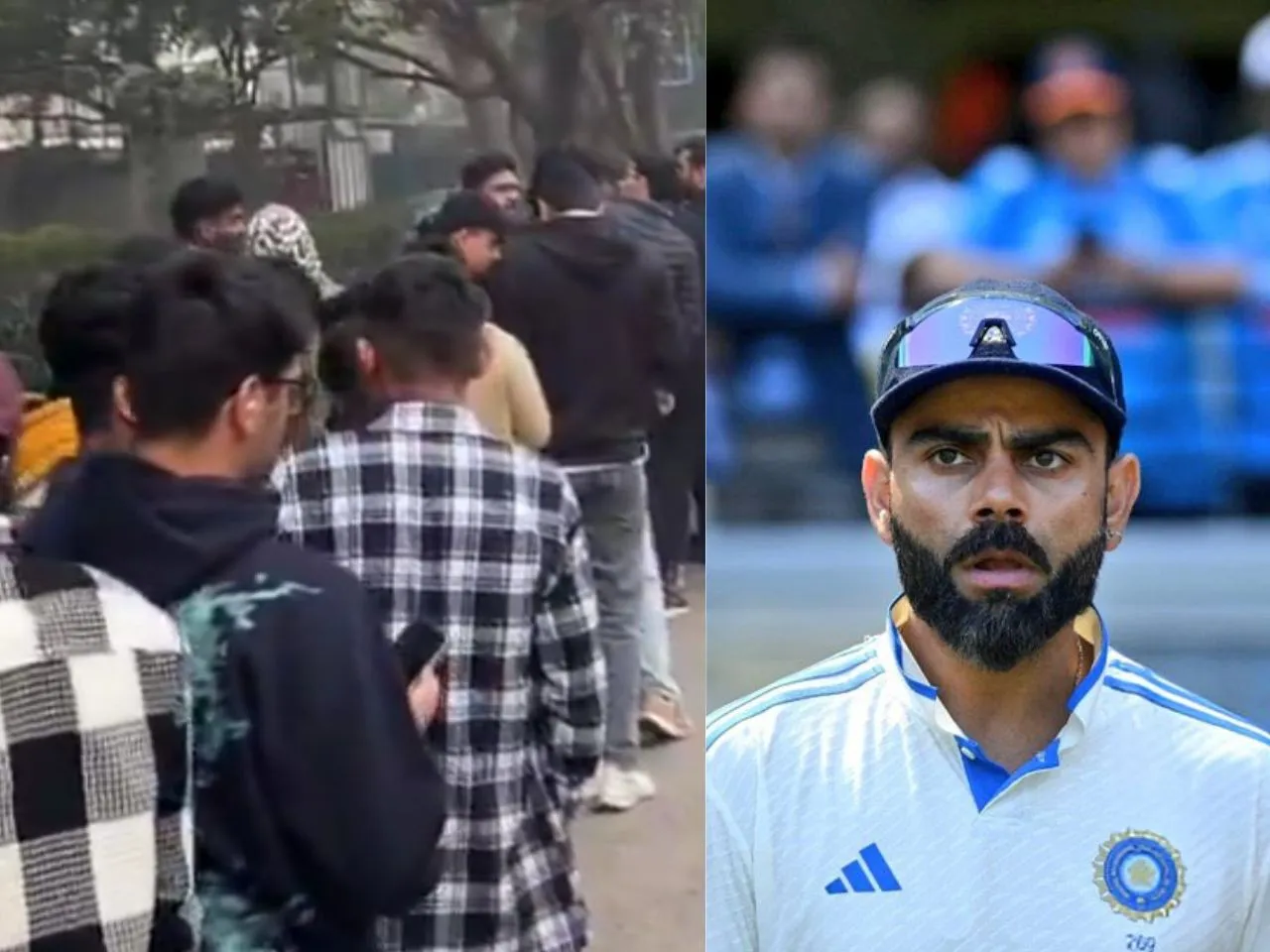 Delhi cricket fans wait to catch a glimpse of Virat Kohli