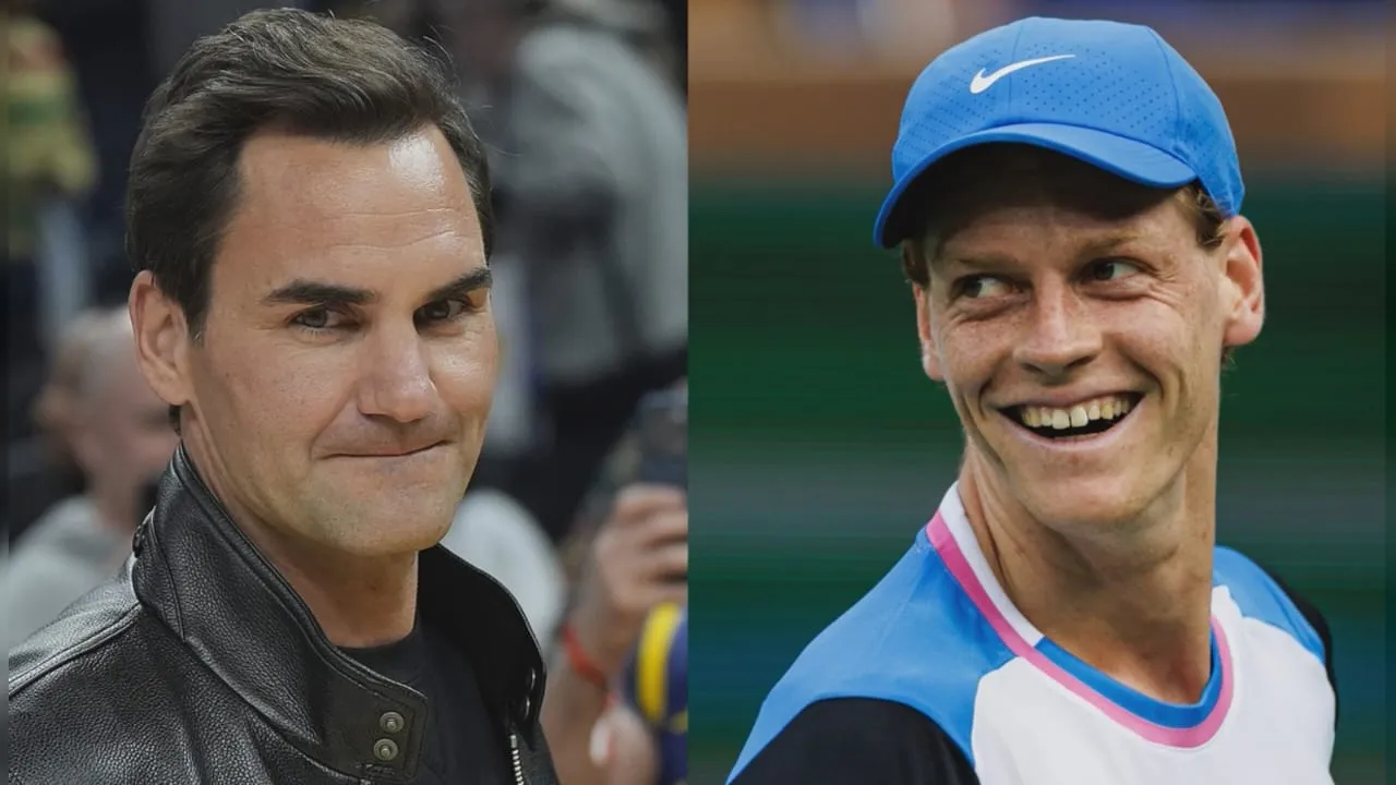 Jannik Sinner and Roger Federer