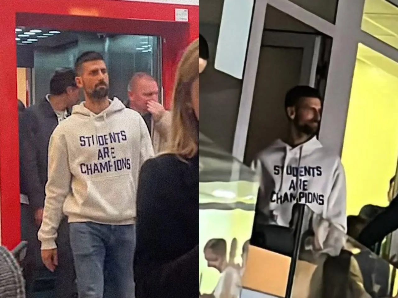 Novak Djokovic shows solidarity with Serbian student