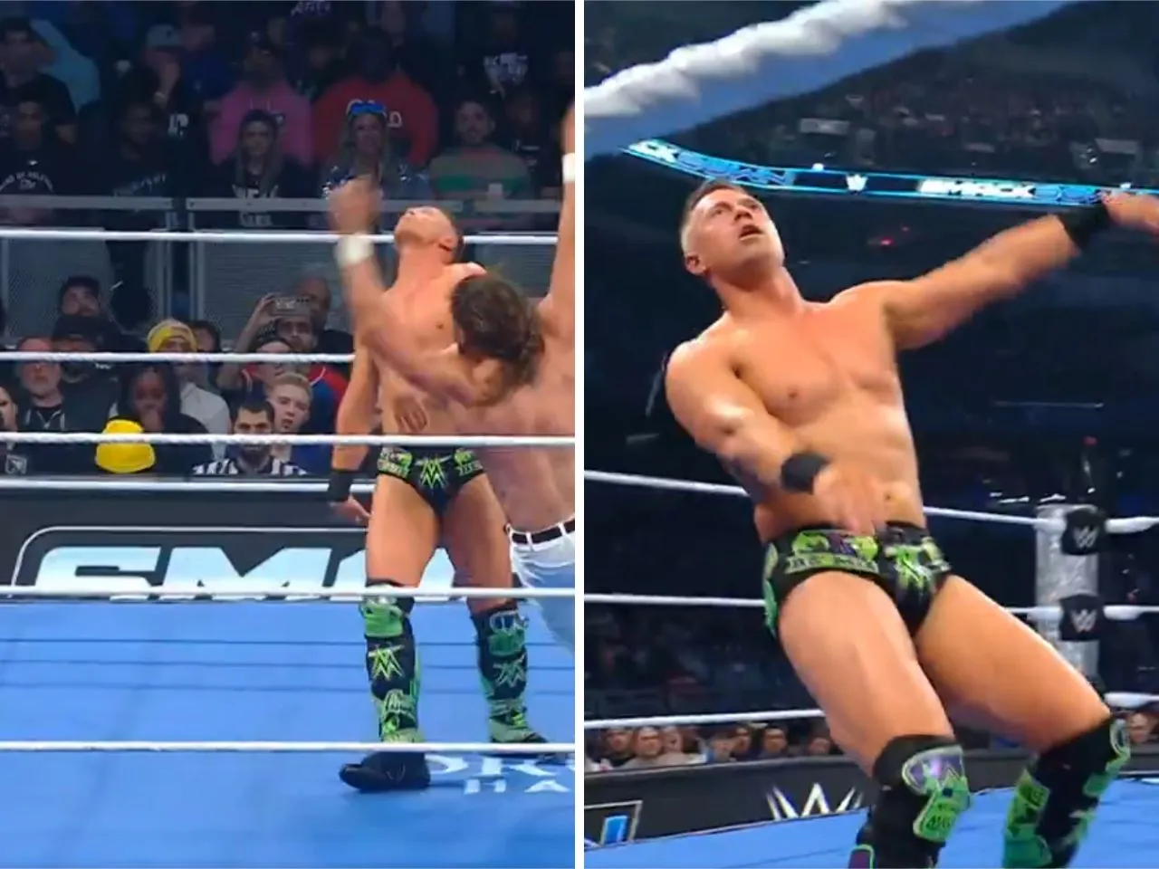 WATCH: Andrade breaks The Miz's tooth with spinning back elbow on WWE Smackdown