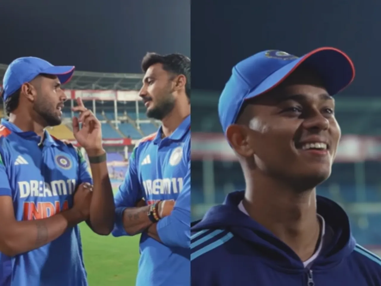 Harshit Rana, Axar Patel and Yashasvi Jaiswal